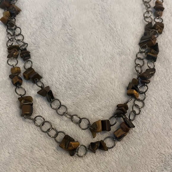 Tigers eye silver necklace - Picture 4 of 4